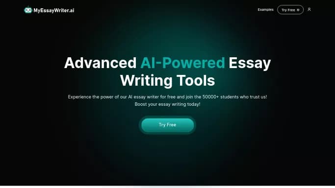 MyEssayWriterAI — бесплатная нейросеть для помощи в образовании, для написания текста. Бесплатная версия с ограниченным функционалом, есть платные тарифы.