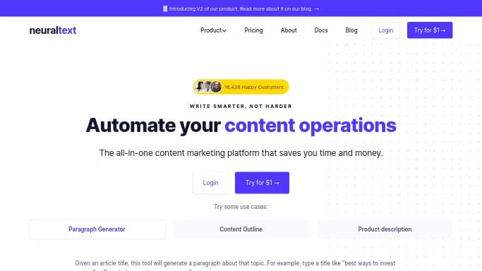 NeuralText — платная нейросеть для написания текста, для копирайтинга. Бесплатная версия с ограниченным функционалом, есть платные тарифы.