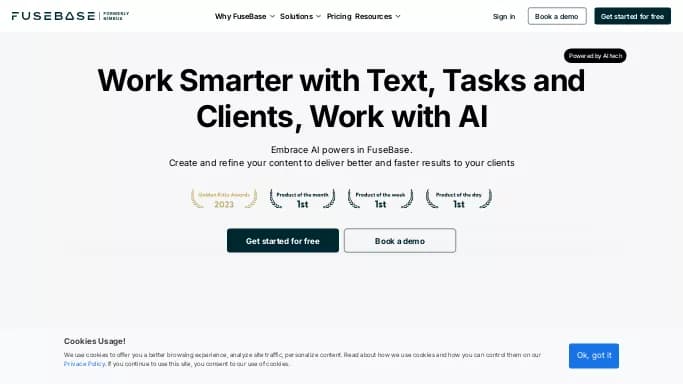 FuseBase AI — платная нейросеть для маркетинга, для повышения продуктивности, для помощи в автоматизации, для написания текста.
