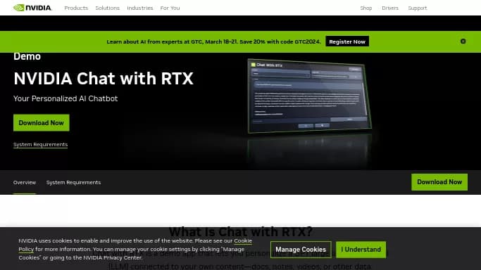 Chat with RTX by Nvidia — бесплатная нейросеть — чат-бот.