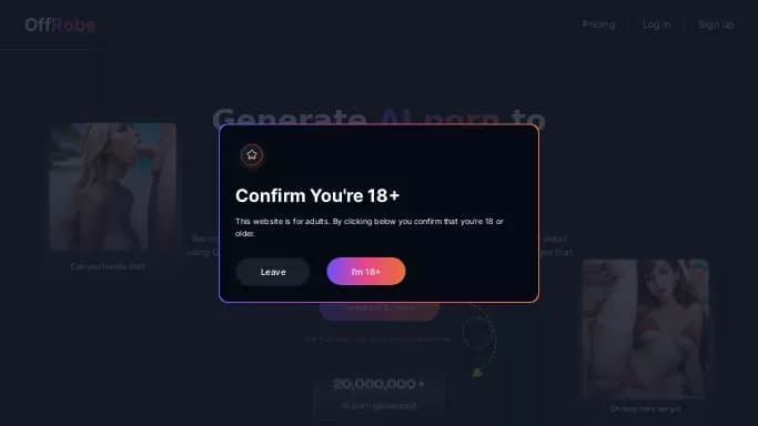 OffRobe — бесплатная нейросеть для раздевания девушек (18+). Бесплатная версия с ограниченным функционалом, есть платные тарифы.