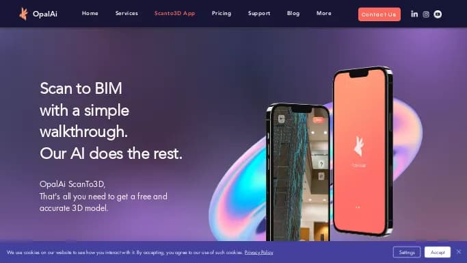 OpalAi — платная нейросеть для 3D и анимации. Бесплатная версия с ограниченным функционалом, есть платные тарифы.