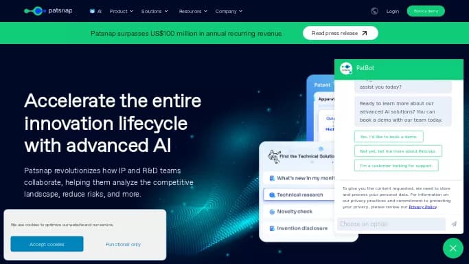 Patsnap — платная нейросеть для научно-исследовательской деятельности.