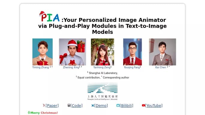 Image Animator (PIA) — бесплатная нейросеть для редактирования изображений, для редактирования видео.