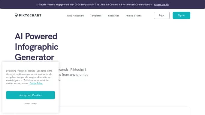 Piktochart AI — бесплатная нейросеть для дизайна.