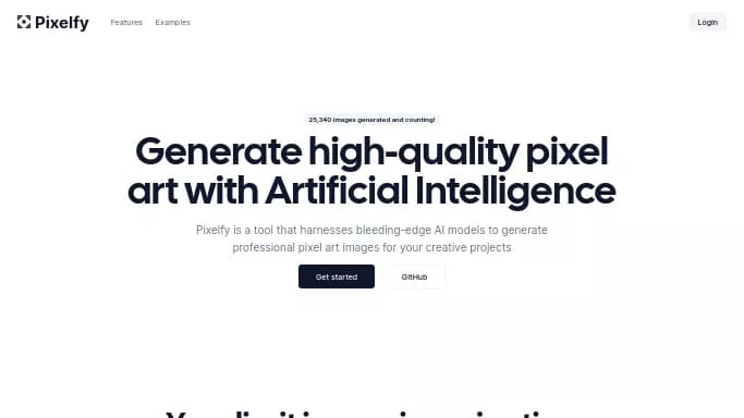 Pixelfy — бесплатная нейросеть для создания изображений. Бесплатная версия с ограниченным функционалом, есть платные тарифы.