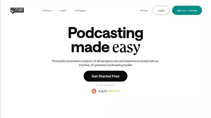 Podcastle — бесплатная нейросеть для редактирования аудио. Бесплатная версия с ограниченным функционалом, есть платные тарифы.