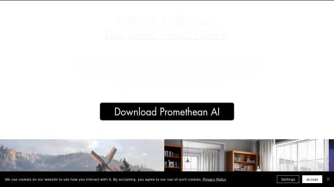 Promethean AI — бесплатная нейросеть для 3D и анимации. Бесплатная версия с ограниченным функционалом, есть платные тарифы.