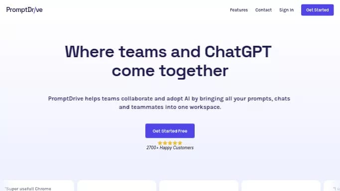 PromptDrive.ai — бесплатная нейросеть для повышения продуктивности, для генерации промптов.