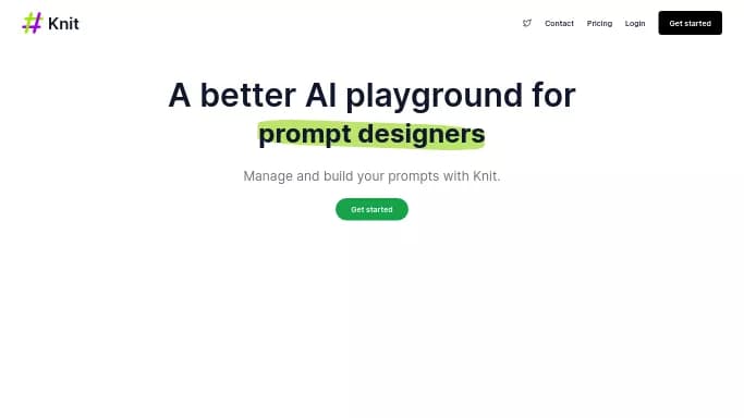 Knit — бесплатная нейросеть для генерации промптов.