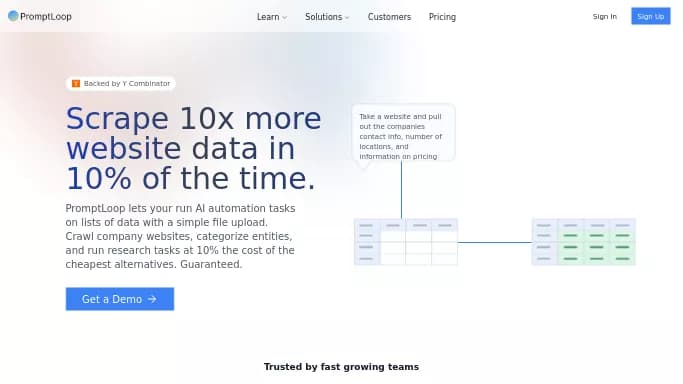 PromptLoop — бесплатная нейросеть для таблиц и PDF. Бесплатная версия с ограниченным функционалом, есть платные тарифы.