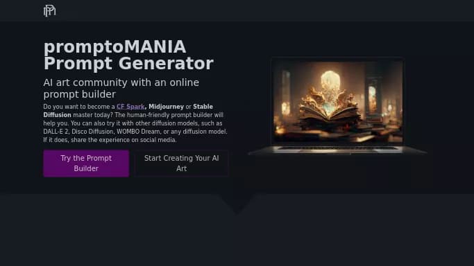 promptoMANIA — бесплатная нейросеть для генерации промптов.