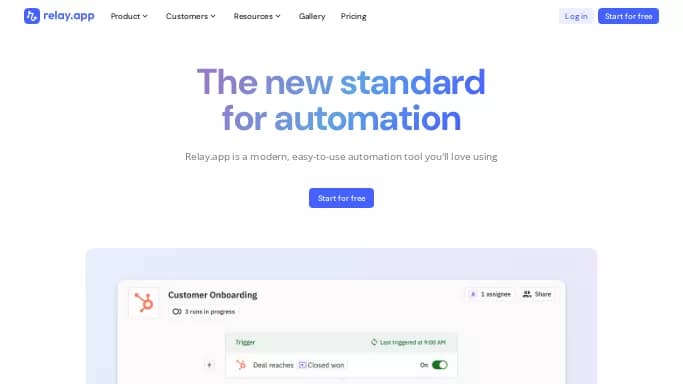 Relay.app — бесплатная нейросеть для помощи в автоматизации. Бесплатная версия с ограниченным функционалом, есть платные тарифы.