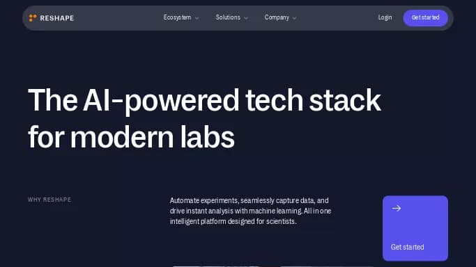 Reshape Biotech — платная нейросеть для научно-исследовательской деятельности.