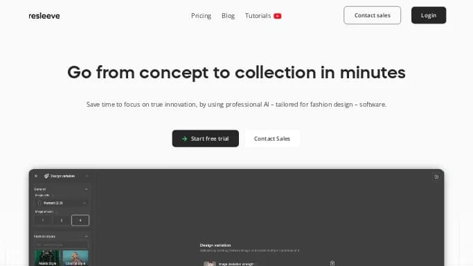 Resleeve — платная нейросеть для стиля и моды, для редактирования изображений, для дизайна. Бесплатная версия с ограниченным функционалом, есть платные тарифы.