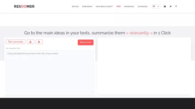Resoomer — бесплатная нейросеть для помощи в образовании, для суммаризации текста, для повышения продуктивности.