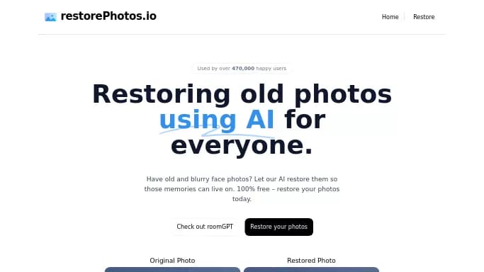 RestorePhotos — бесплатная нейросеть для редактирования изображений.