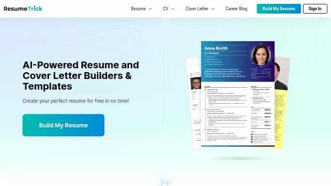 Resume Trick — бесплатная нейросеть помогающие в управлении персоналом, для повышения продуктивности.