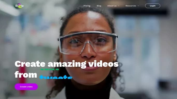 Rizzle — бесплатная нейросеть для создания видео. Бесплатная версия с ограниченным функционалом, есть платные тарифы.