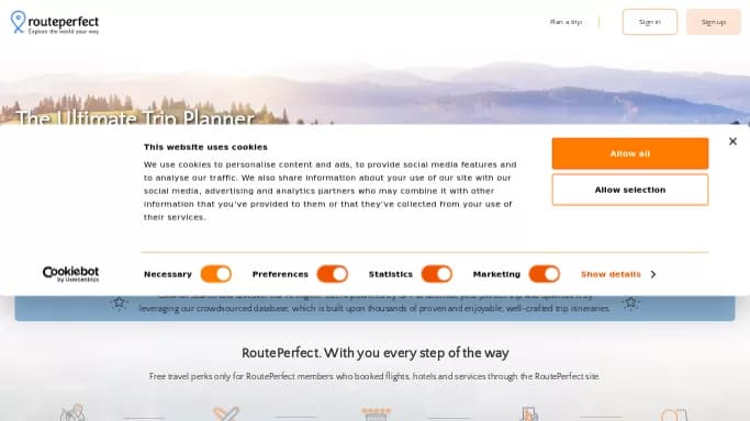 Routeperfect — бесплатная нейросеть для путешествий.