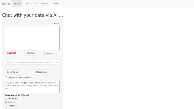 RTutor — бесплатная нейросеть для разработки программного обеспечения.