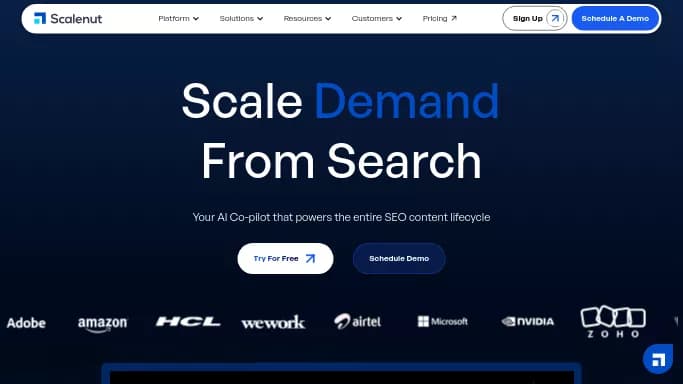 Scalenut — бесплатная нейросеть для маркетинга, для копирайтинга. Бесплатная версия с ограниченным функционалом, есть платные тарифы.