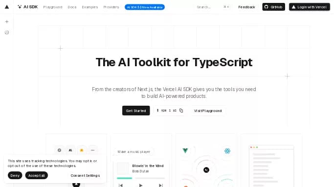 SDK Vercel — бесплатная нейросеть для разработки программного обеспечения.
