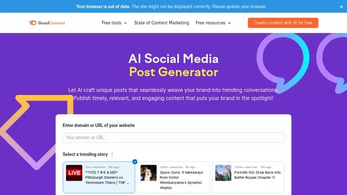 AI Social Media Post Generator — бесплатная нейросеть для SMM, для маркетинга.
