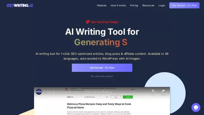 SEOWriting AI — платная нейросеть для копирайтинга, для маркетинга, для написания текста. Бесплатная версия с ограниченным функционалом, есть платные тарифы.