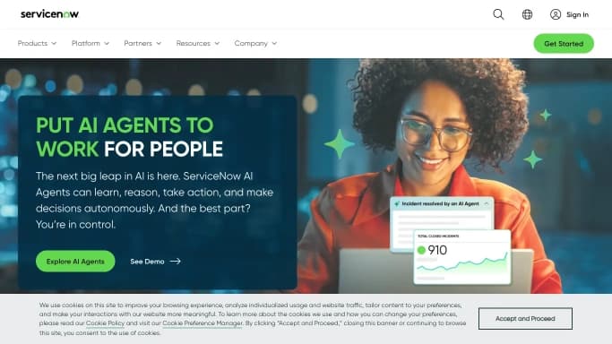 ServiceNow — платная нейросеть для помощи в автоматизации.