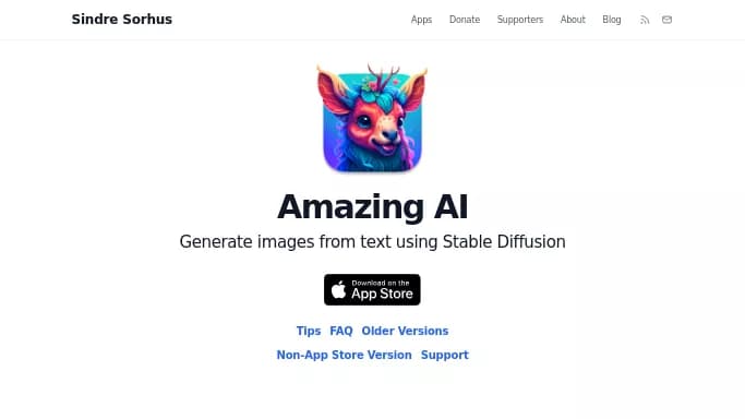 Amazing AI — бесплатная нейросеть для создания изображений.