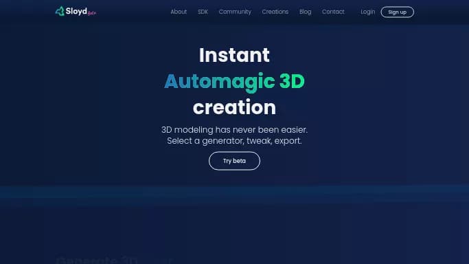 Sloyd — платная нейросеть для 3D и анимации. Бесплатная версия с ограниченным функционалом, есть платные тарифы.