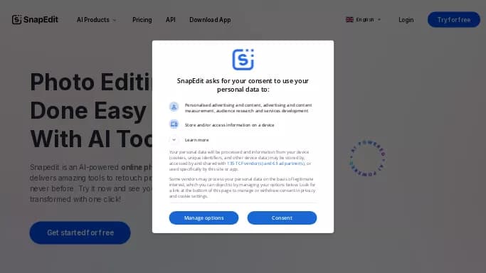 SnapEdit — бесплатная нейросеть для редактирования изображений.