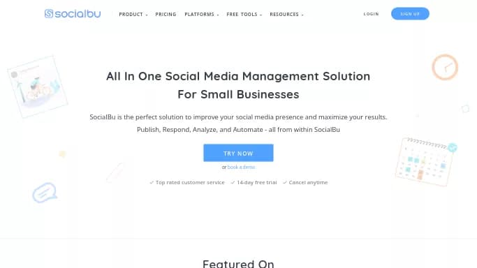 SocialBu — бесплатная нейросеть для SMM. Бесплатная версия с ограниченным функционалом, есть платные тарифы.