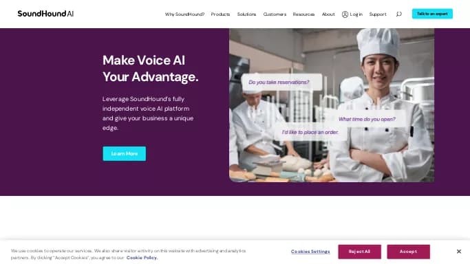 SoundHound AI — платная нейросеть для маркетинга, для создания голоса. Бесплатная версия с ограниченным функционалом, есть платные тарифы.