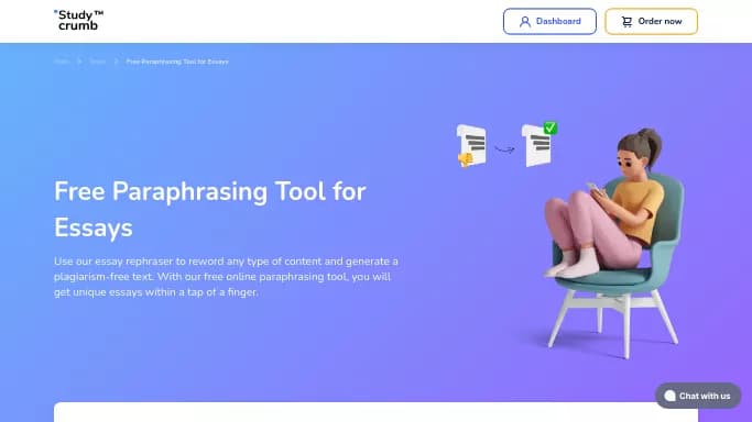 StudyCrumb — бесплатная нейросеть для помощи в образовании, для копирайтинга.