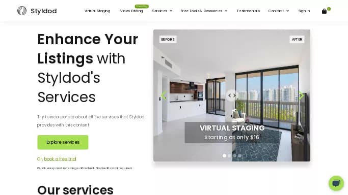 Styldod — платная нейросеть в сфере недвижимости и архитектуры.