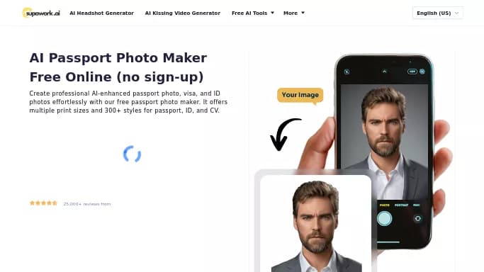 AI Passport Photo Maker — бесплатная нейросеть для редактирования изображений, для повышения продуктивности.