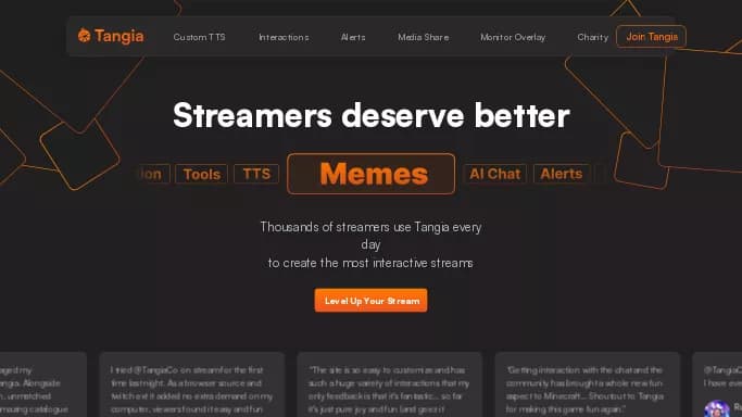 Tangia — бесплатная нейросеть для создания голоса, в играх, для SMM. Бесплатная версия с ограниченным функционалом, есть платные тарифы.