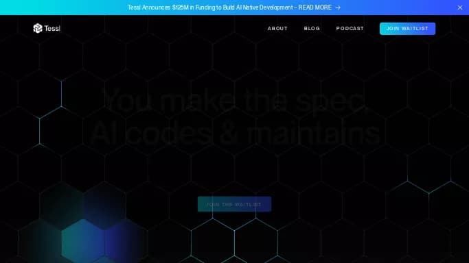 Tessl — бесплатная нейросеть undefined, для no Code/Low Code разработки.