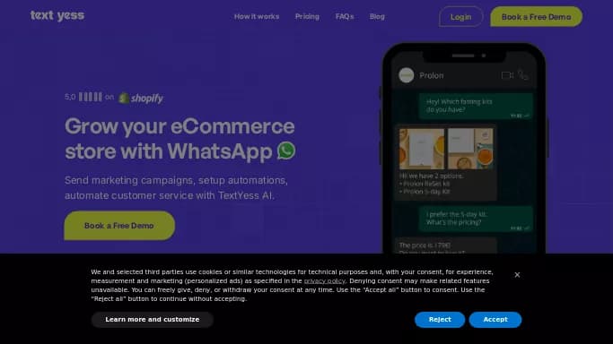 TextYess — платная нейросеть для маркетинга. Бесплатная версия с ограниченным функционалом, есть платные тарифы.