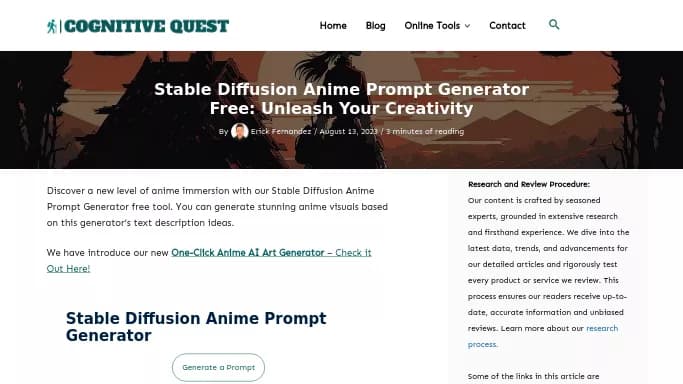 Anime Prompt Generator — бесплатная нейросеть для генерации промптов.
