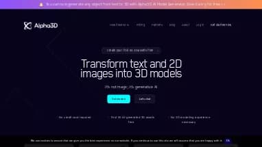 Нейросеть Alpha3D - 3D и анимация