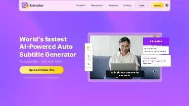 Нейросеть Animaker’s Subtitle Generator - Транскрибация аудио и видео,Продуктивность,Образование