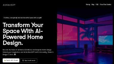 Нейросеть ArchitectGPT - Дизайн,Недвижимость и архитектура,Генерация изображений