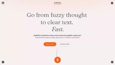 Нейросеть AudioPen - Транскрибация аудио и видео,Продуктивность,Образование