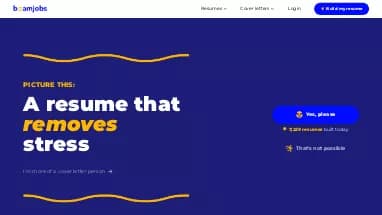 Нейросеть BeamJobs Resume Builder - Управление персоналом,Генерация текста