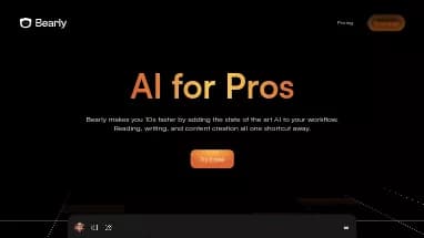 Нейросеть Bearly AI - Расширения ChatGPT,Таблицы и PDF,Продуктивность,Суммаризация текста,Образование