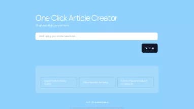 Нейросеть One Click Article Creator - Генерация текста