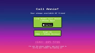 Нейросеть Call Annie - Развлечения,Ассистивные технологии,Продуктивность
